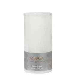Mikasa LED Wax Pillar CP White 4x8IN