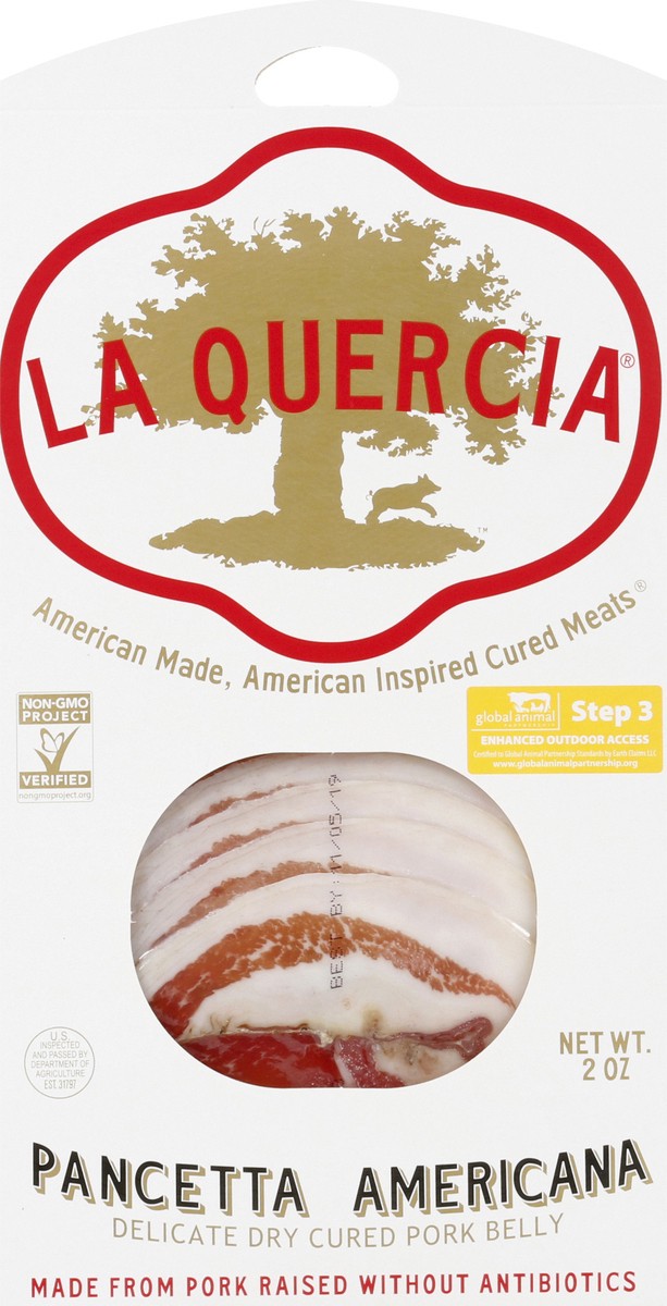 slide 4 of 8, La Quercia Pancetta Americana Slices, 