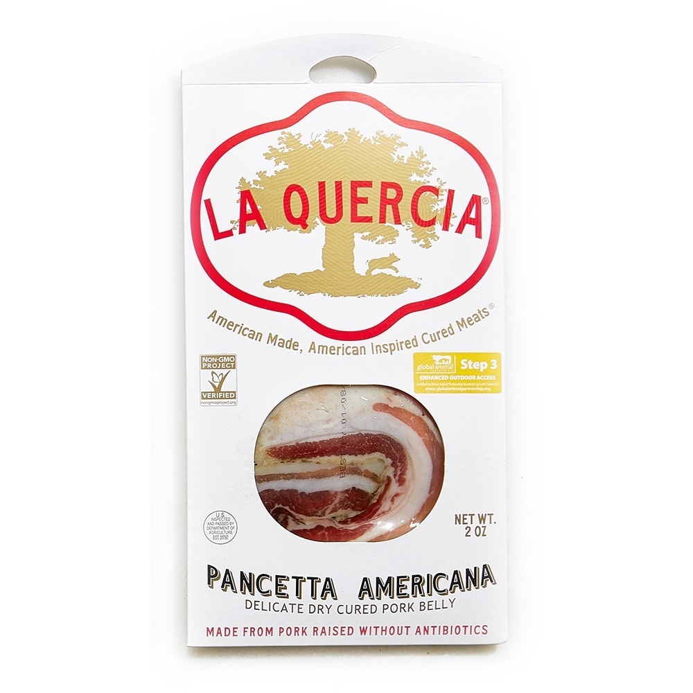 slide 1 of 1, La Quercia Pancetta Americana Slices, 2 oz