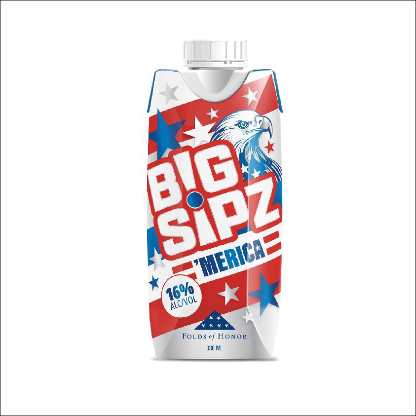 slide 1 of 1, Big Sipz Merica Beverage Tetra, 11.2 oz
