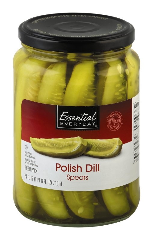 slide 1 of 1, Essential Everyday Pickles Polish Dill Spears, 24 oz