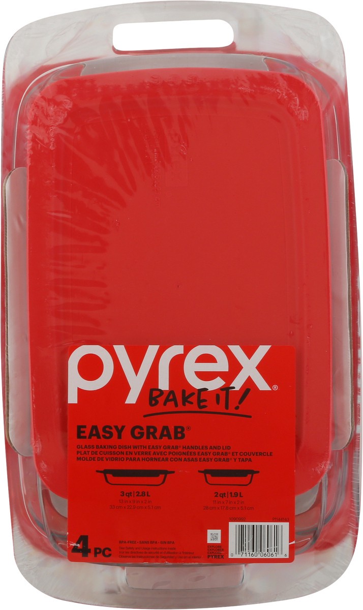 slide 8 of 9, Pyrex Easy Grab Baking Dish 4 ea, 1 ct