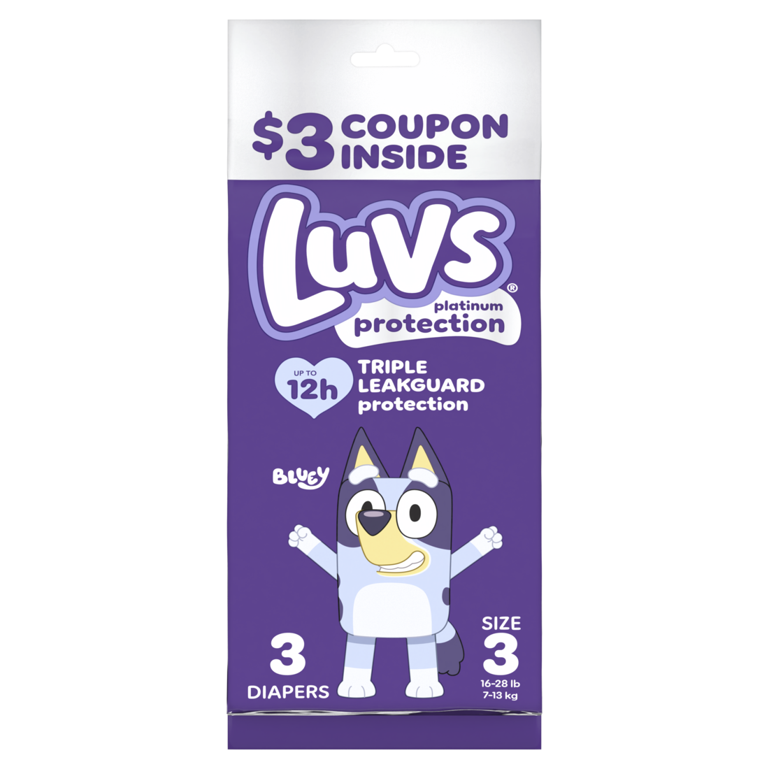 slide 1 of 1, Luvs® Platinum Protection Size 3 Diapers Sample Pack, 3 ct