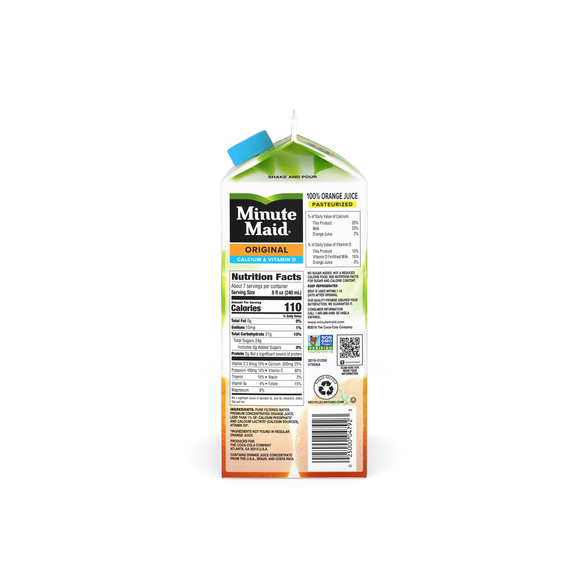 slide 2 of 3, Minute Maid Orange Juice Calcium Carton- 59 fl oz, 59 fl oz