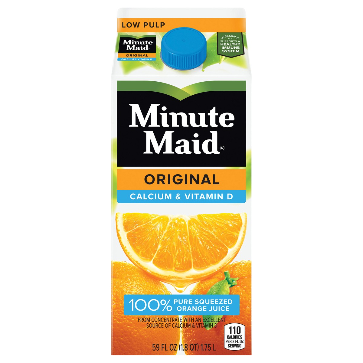 slide 1 of 3, Minute Maid Orange Juice Calcium Carton- 59 fl oz, 59 fl oz