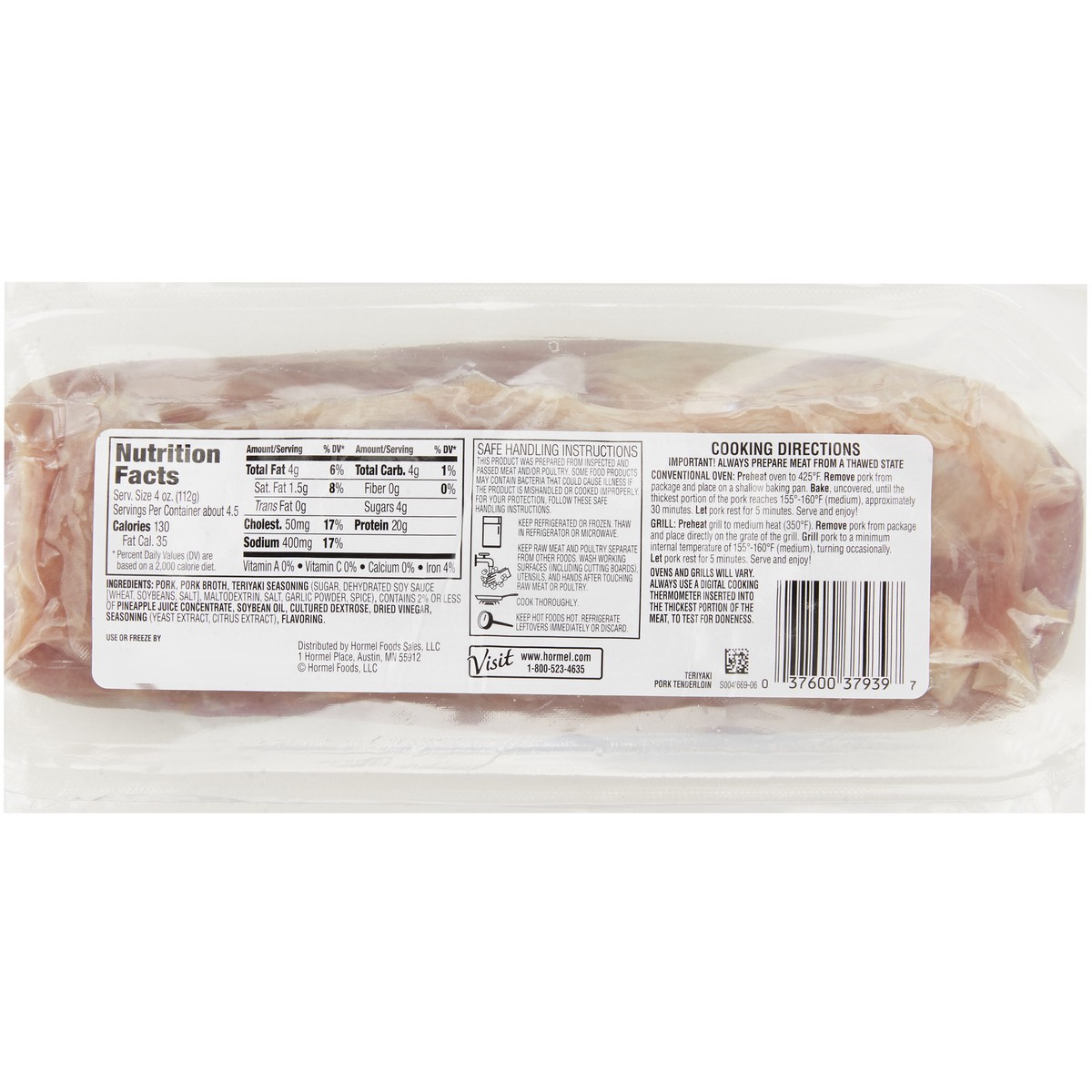 slide 4 of 5, HORMEL ALWAYS TENDER Teriyaki Pork Tenderloin, 18.4 oz