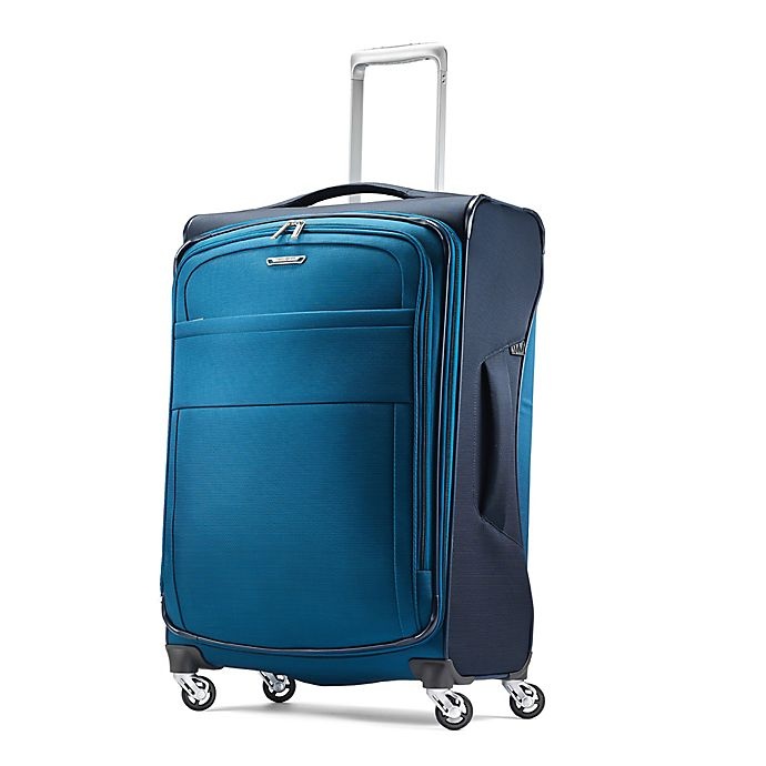 slide 1 of 10, Samsonite ECO-Glide Spinner Checked Luggage - Marine Blue, 25 in