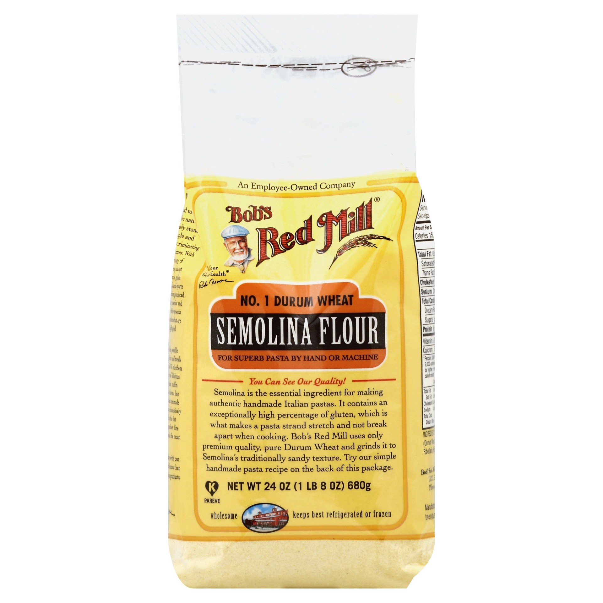 slide 1 of 9, Bob's Red Mill No. 1 Durum Wheat Semolina Flour, 24 oz