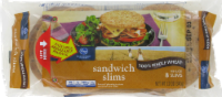 slide 1 of 1, Kroger 100% Whole Wheat Sandwich Slims, 12 oz