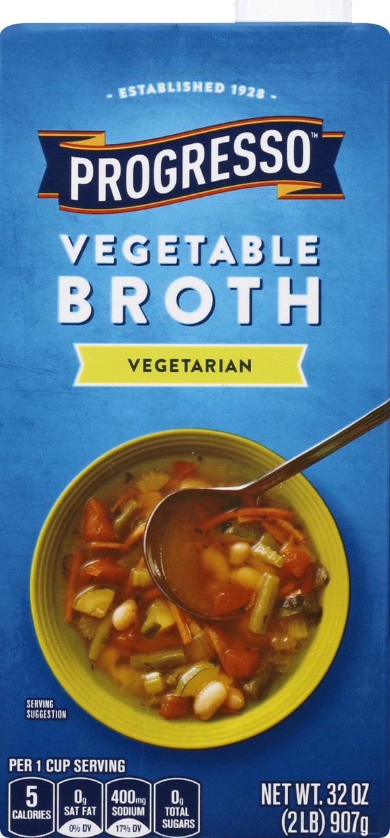 slide 6 of 6, Progresso Vegetable Broth, Vegetarian, Gluten Free, 32 oz., 32 oz