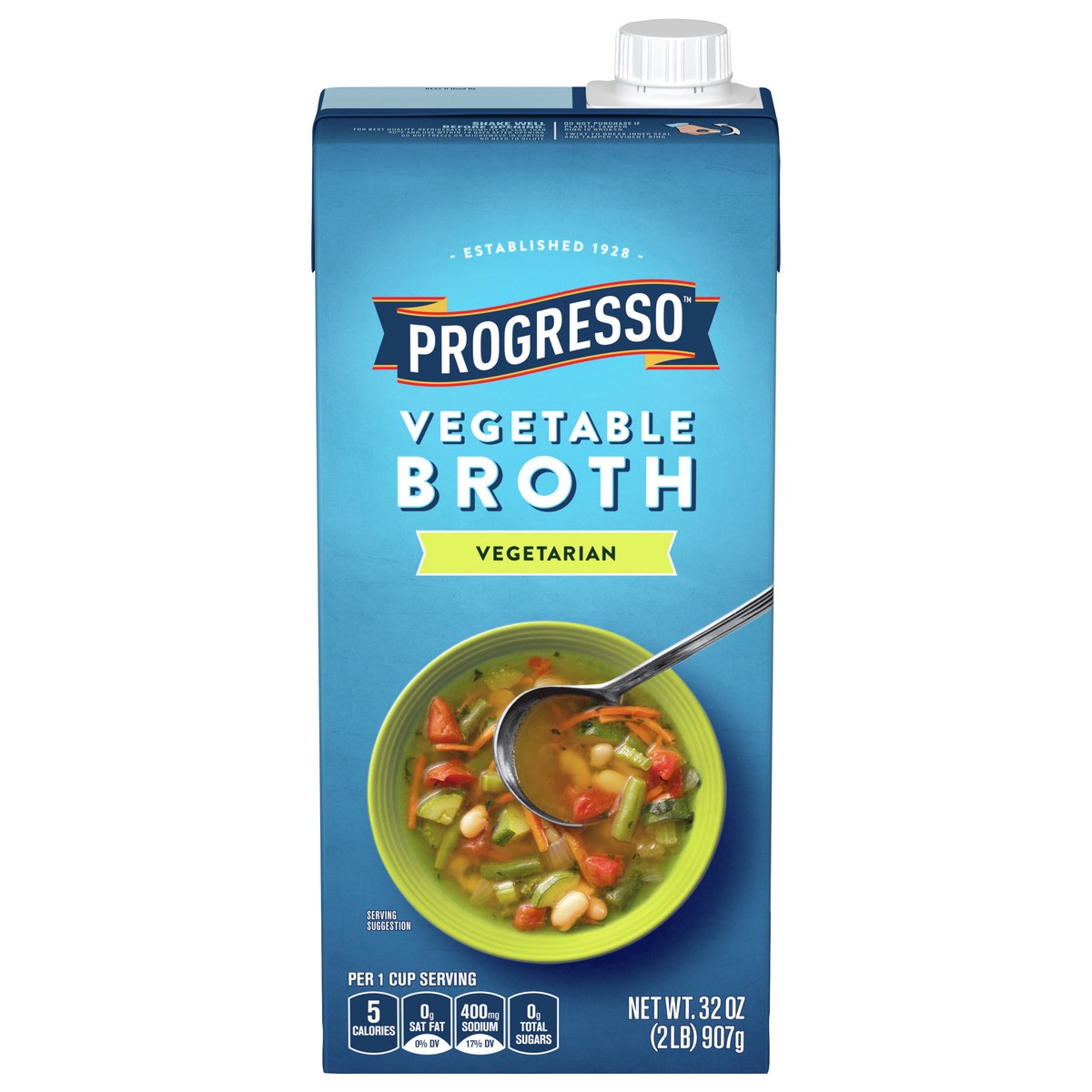 slide 1 of 6, Progresso Vegetable Broth, Vegetarian, Gluten Free, 32 oz., 32 oz