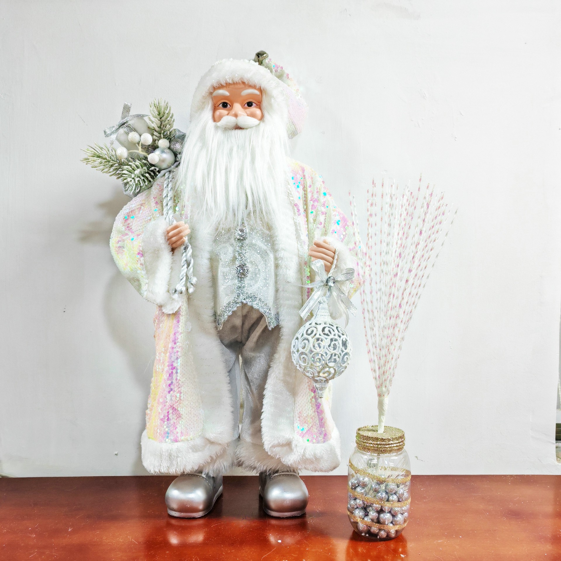 slide 2 of 3, 17" Glitter Tinsel Spray Pick By Ashland, 17 in