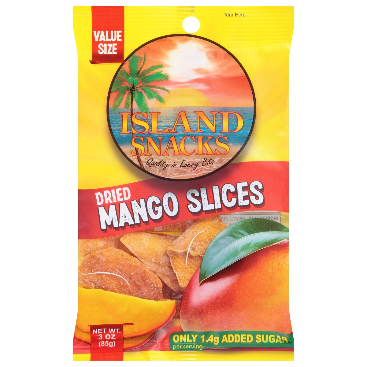 slide 1 of 9, Island Snacks Dried Mango Slices Value Size 3 oz, 3 oz