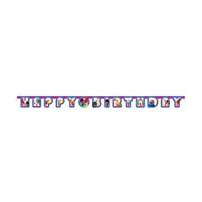 slide 1 of 1, Unique Industries Trolls Birthday Banner, 6 ft