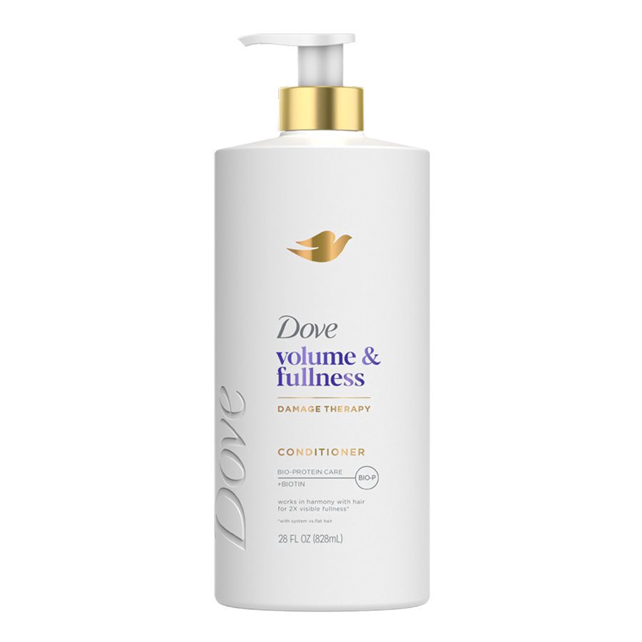 slide 1 of 1, Dove Volume & Fullness Damage Conditioner, 28 oz