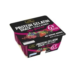 Queen Protein Gelatin Snack 4 pk with Collagen - Mix Berries