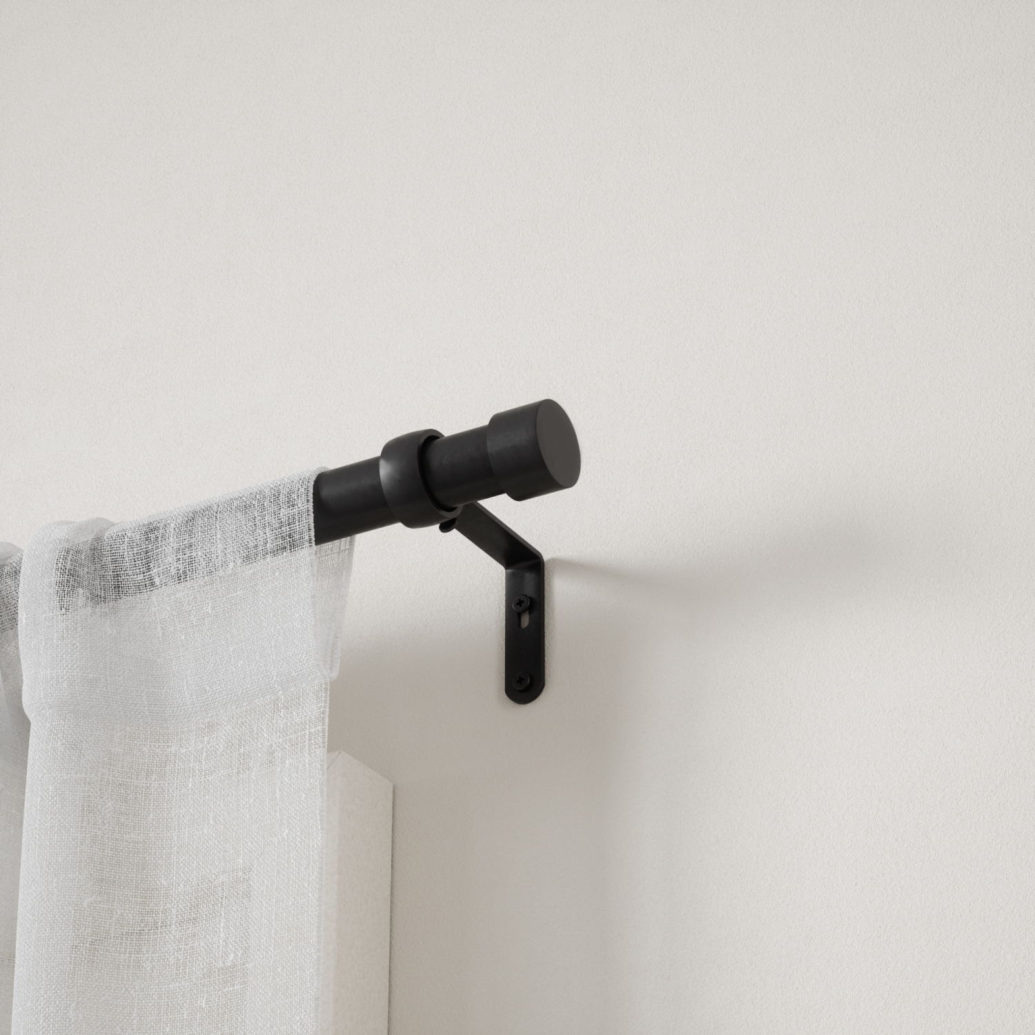 slide 2 of 2, Umbra Cappa Expandable Single Curtain Rod 36-66" Matte Black, 1 ct