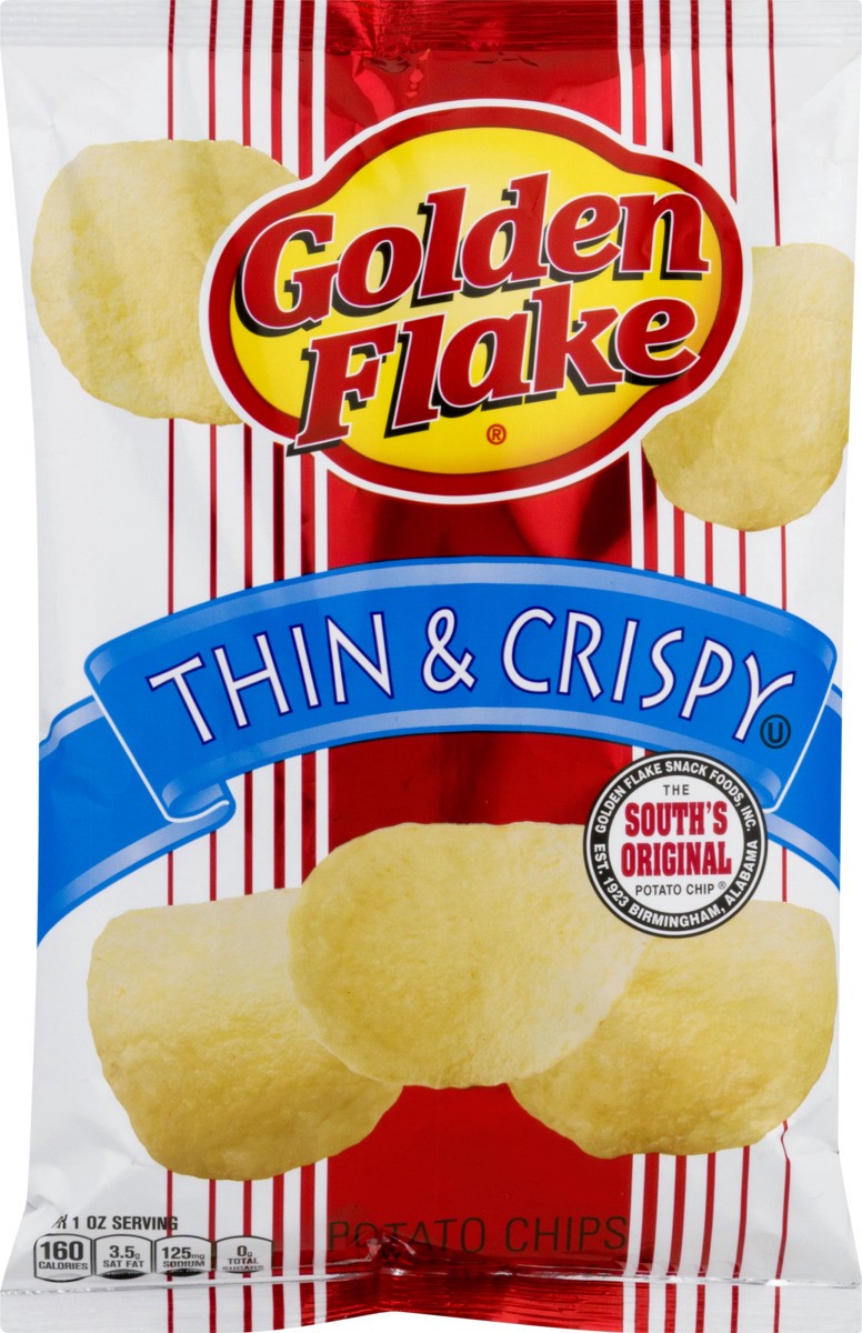 slide 7 of 11, Golden Flake Thin & Crispy Potato Chips, 2.875 oz