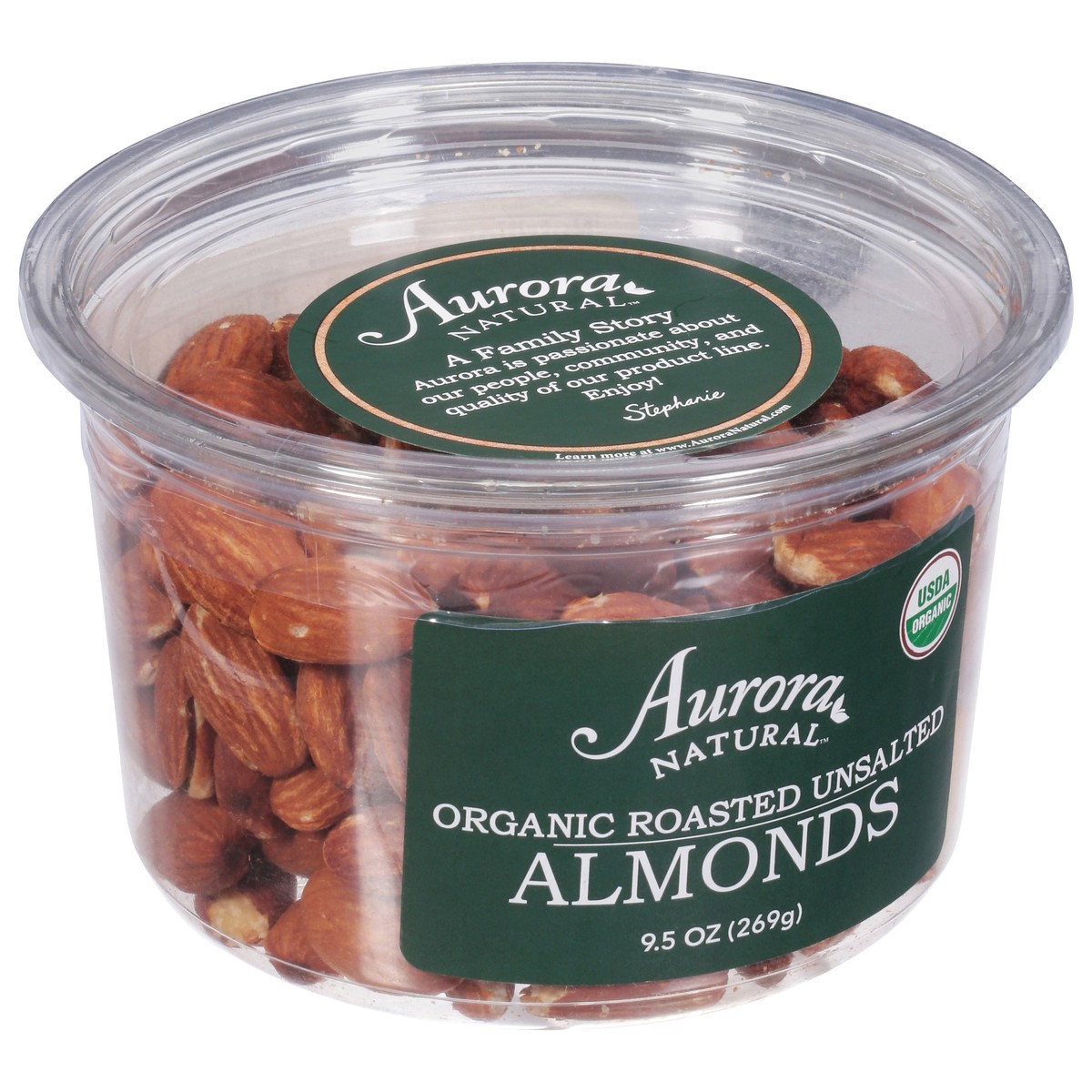 slide 9 of 9, Aurora Natural Organic Roasted Unsalted Almonds 9.5 oz, 9.5 oz