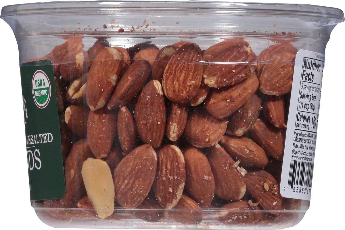 slide 6 of 9, Aurora Natural Organic Roasted Unsalted Almonds 9.5 oz, 9.5 oz