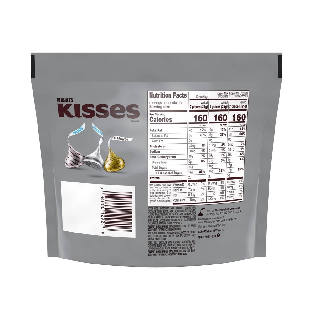 slide 2 of 5, Hershey's Kisses, Hugs, Almonds Share Pack, 10 oz