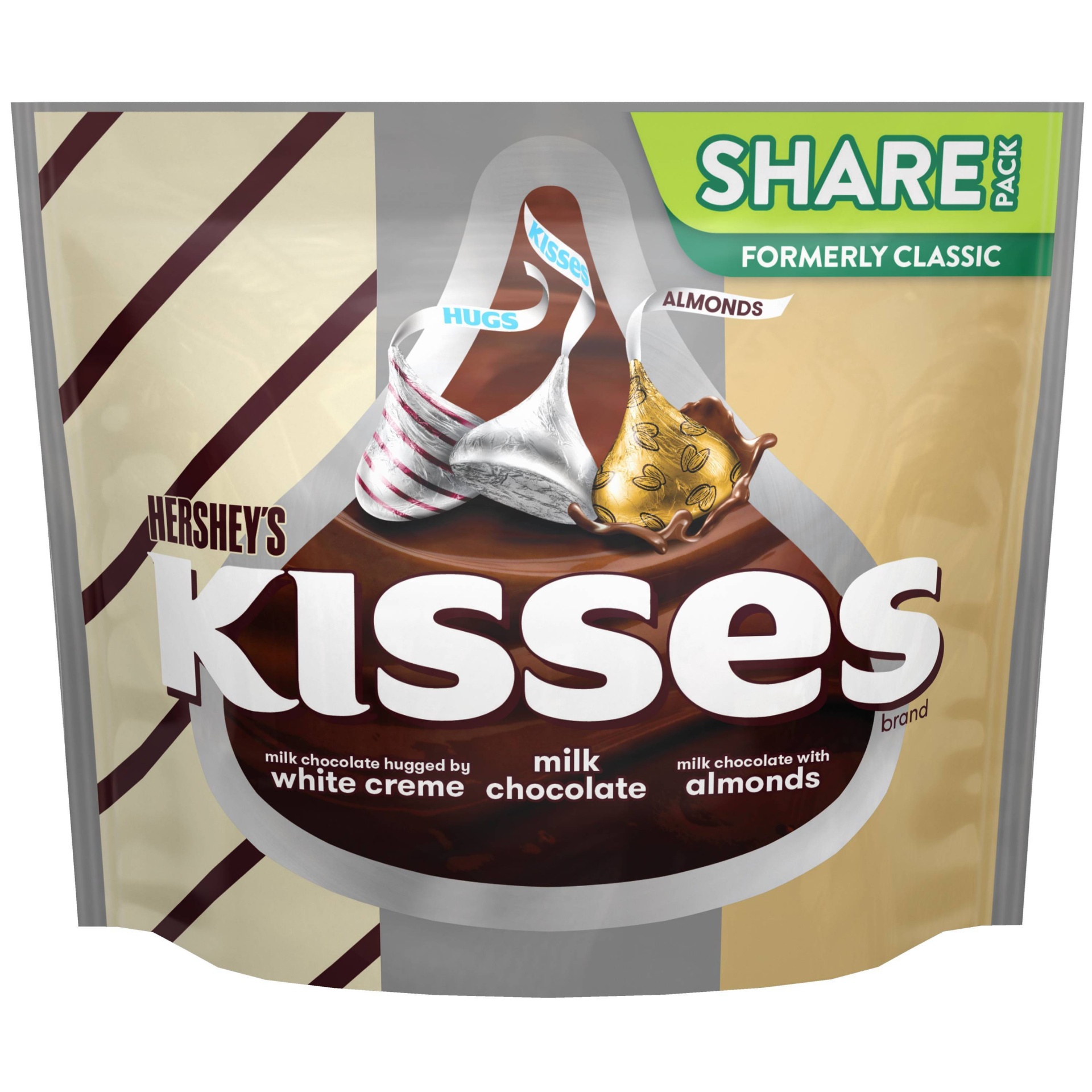 slide 1 of 5, Hershey's Kisses, Hugs, Almonds Share Pack, 10 oz