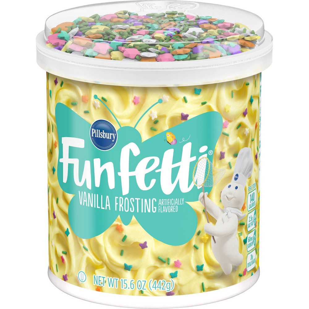 slide 2 of 4, Pillsbury Baking Pillsbury Funfetti Spring Vanilla Flavored Frosting, 15.6 oz