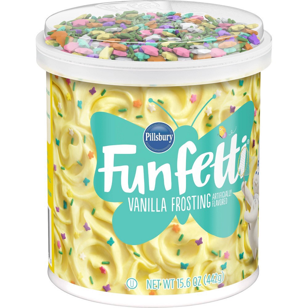 slide 4 of 4, Pillsbury Baking Pillsbury Funfetti Spring Vanilla Flavored Frosting, 15.6 oz