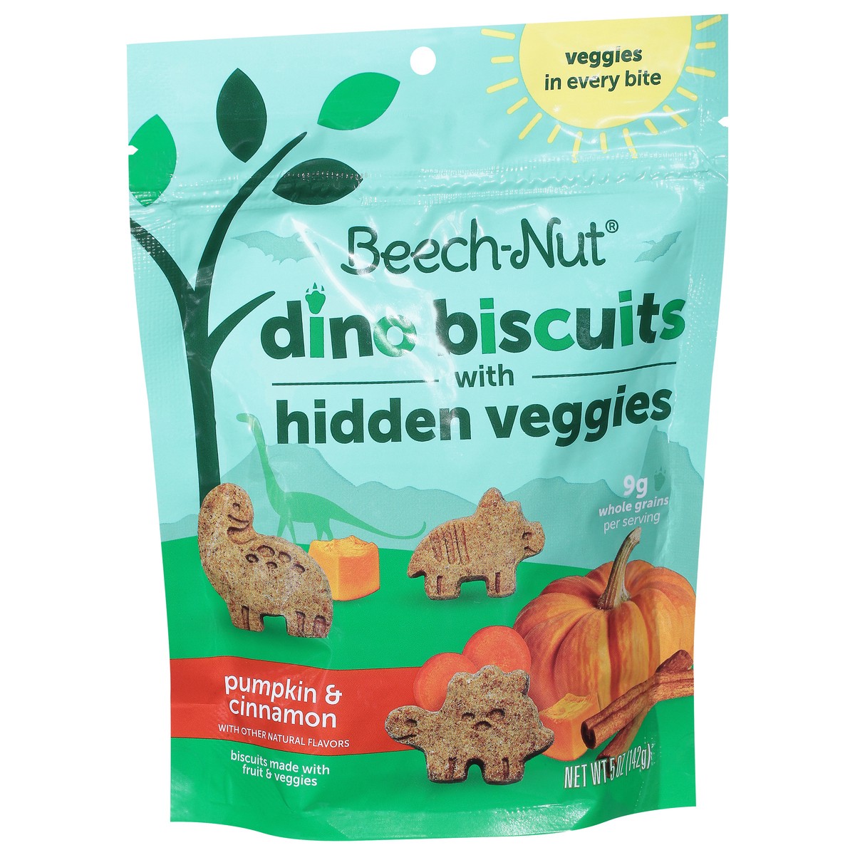 slide 3 of 9, Beech-Nut Pumpkin & Cinnamon Dino Biscuit with Hidden Veggies 5 oz, 5 oz