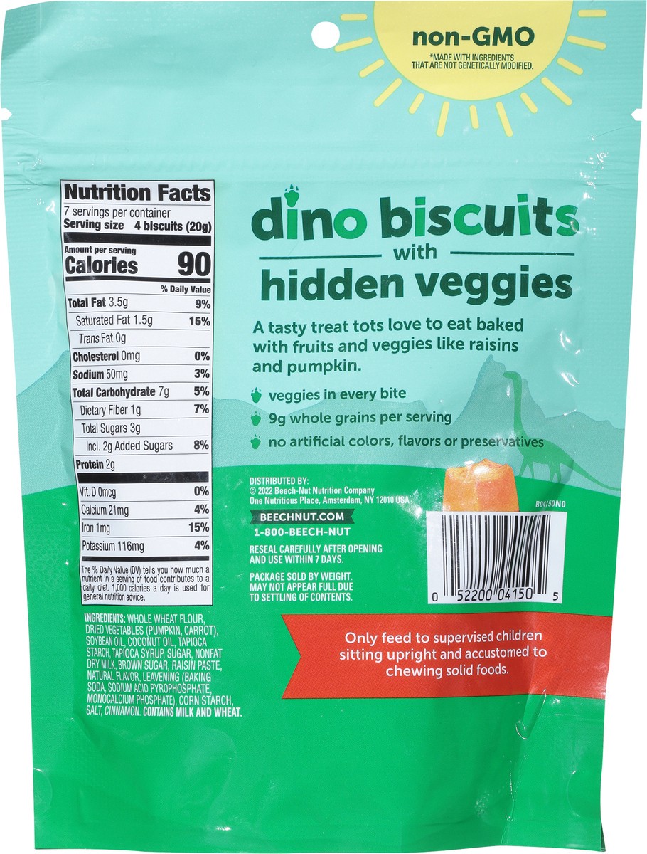 slide 8 of 9, Beech-Nut Pumpkin & Cinnamon Dino Biscuit with Hidden Veggies 5 oz, 5 oz