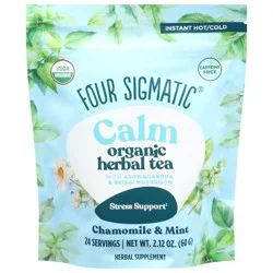 Four Sigmatic Organic Caffeine-Free Calm Stress Support Chamomile & Mint Herbal Tea 2.12 oz