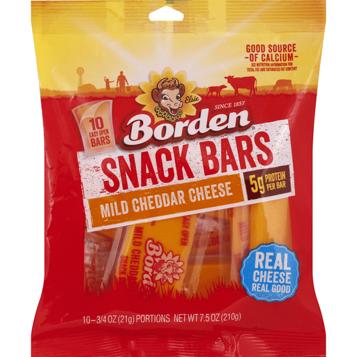 slide 2 of 2, Borden Cheddar Snack Bars, 7.5 oz