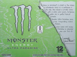 Monster 12 Pack Ultra Paradise Energy Drink 16 fl oz Can 12 ea Box