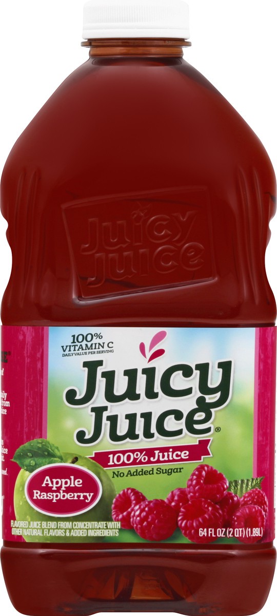 slide 6 of 13, Juicy Juice 100% Juice, Apple Raspberry- 64 fl oz, 64 fl oz