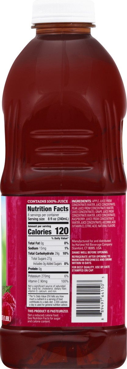 slide 11 of 13, Juicy Juice 100% Juice, Apple Raspberry- 64 fl oz, 64 fl oz