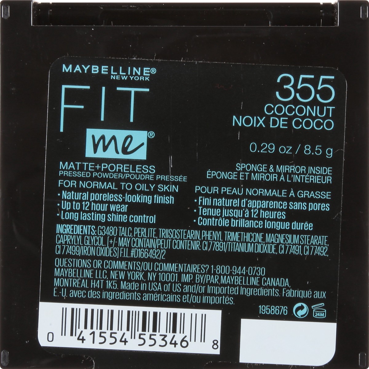 slide 9 of 12, Maybelline New York Maybelline Fit Me! Matte + Poreless Pressed Face Powder, Coconut, 0.29 oz