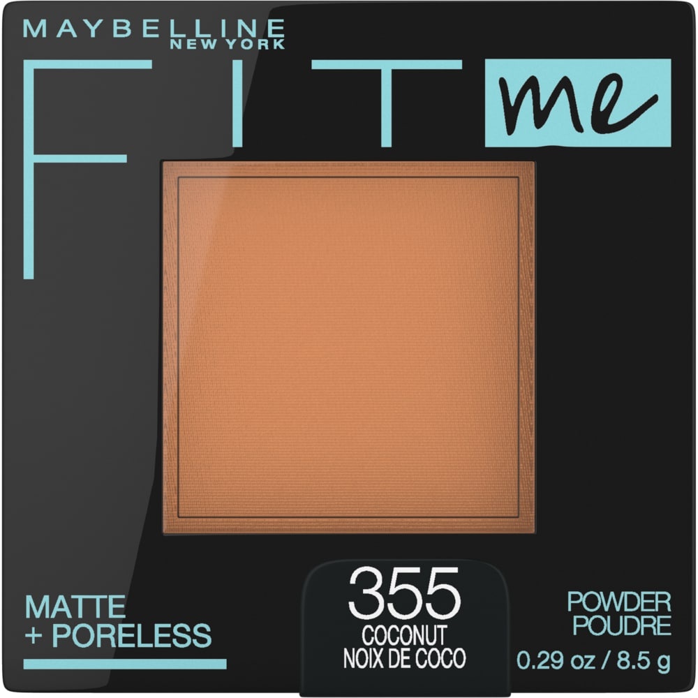 slide 1 of 3, Maybelline New York Maybelline Fit Me! Matte + Poreless Pressed Face Powder, Coconut, 0.29 oz