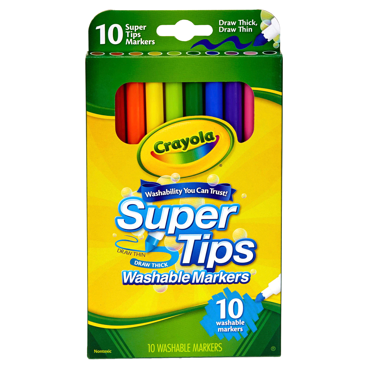 slide 1 of 4, Crayola Fine Line Washable Supertips Markers, 10 ct