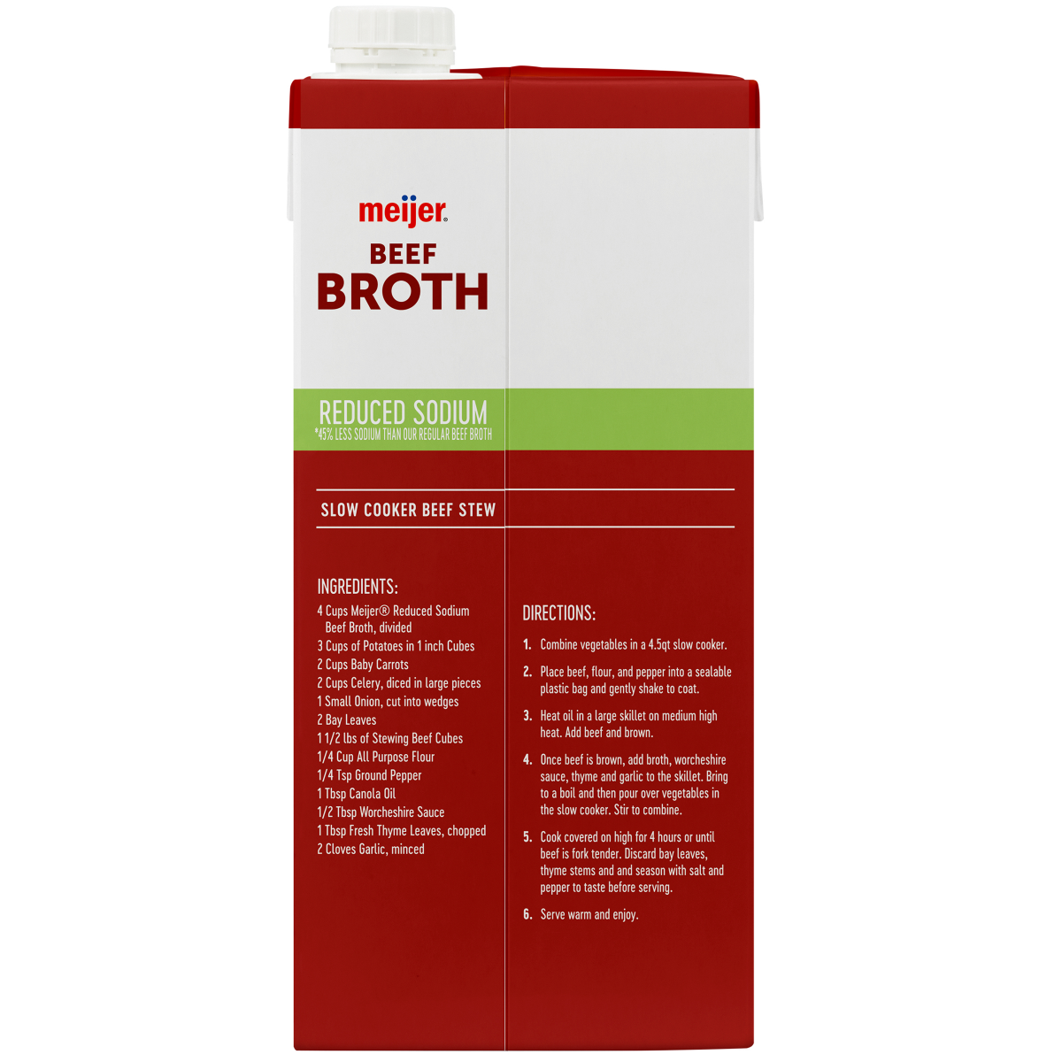 slide 13 of 13, Meijer Reduced Sodium Beef Broth- 32 oz, 32 oz