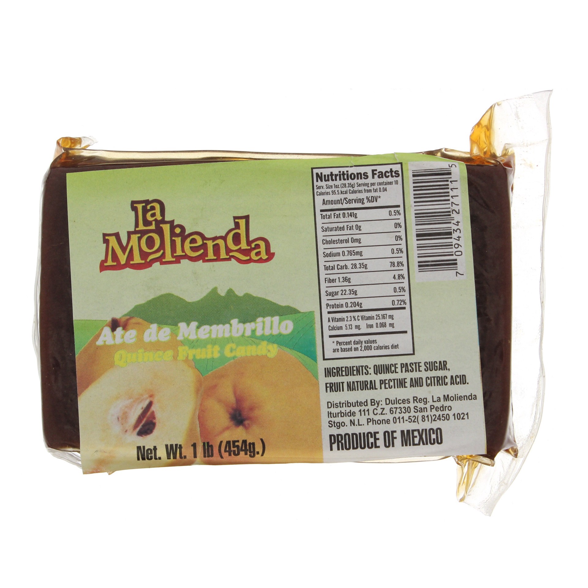 slide 1 of 1, La Molienda Quince Fruit Candy Ate De Membrillo, 1 lb