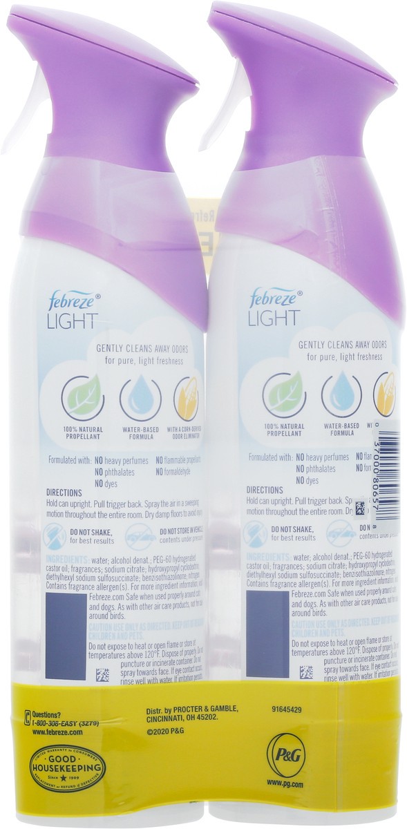 slide 5 of 9, Febreze Air Light Value Pack Lavender Air Refresher 2 - 8.8 oz Bottles, 2 ct