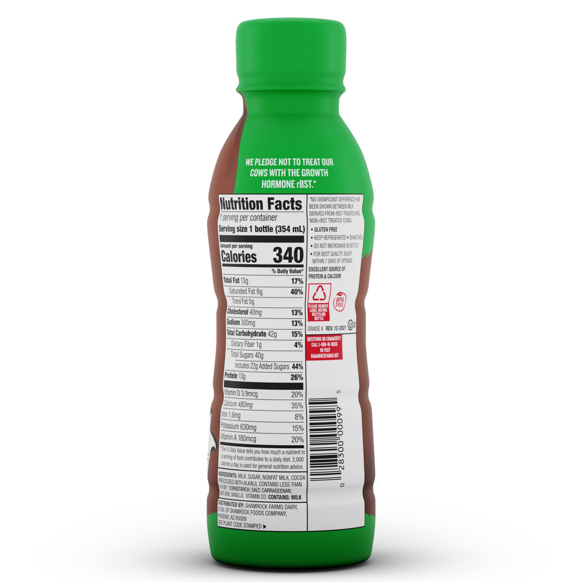 slide 2 of 2, Shamrock Farms Whole Chocolate Milk - 12oz, 12 fl oz