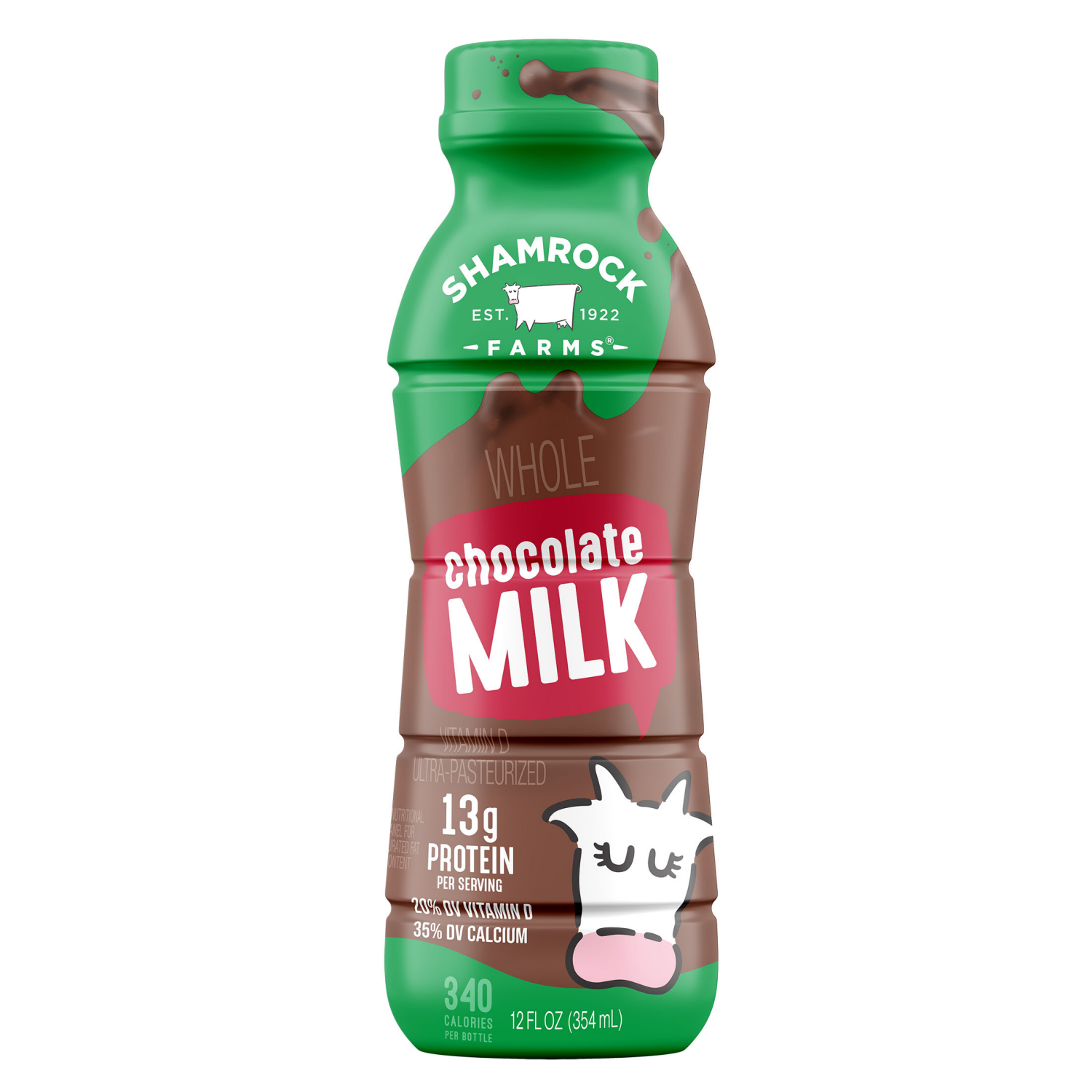 slide 1 of 2, Shamrock Farms Whole Chocolate Milk - 12oz, 12 fl oz