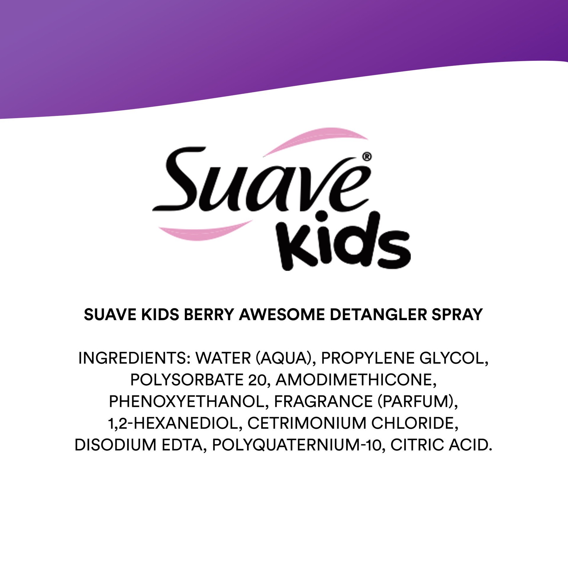 slide 3 of 4, Suave Kids Detangler Spray Berry Awesome For Tear-Free Styling, Dermatologist-Tested Hair Detangler Formula 10 oz, 10 oz