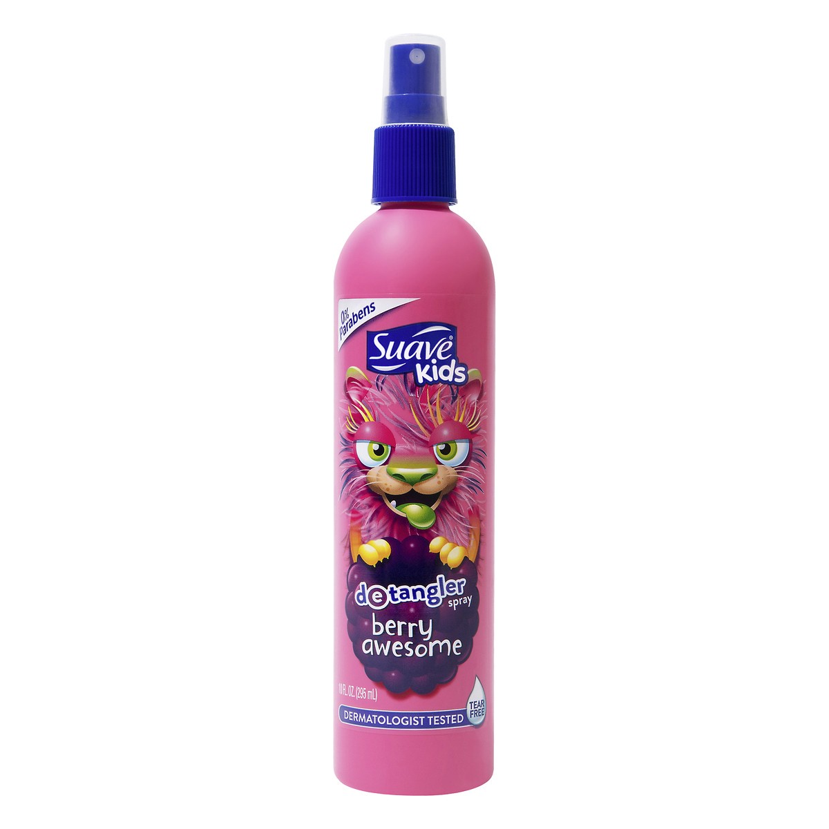 slide 1 of 4, Suave Kids Detangler Spray Berry Awesome For Tear-Free Styling, Dermatologist-Tested Hair Detangler Formula 10 oz, 10 oz
