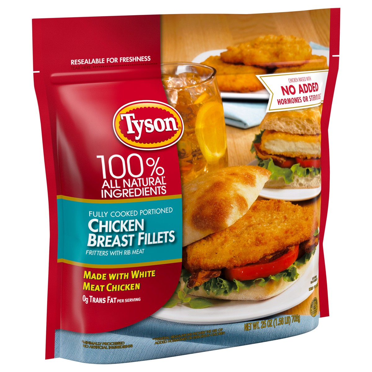 slide 2 of 9, Tyson Chicken Breast Fillets - Frozen - 25oz, 25 oz