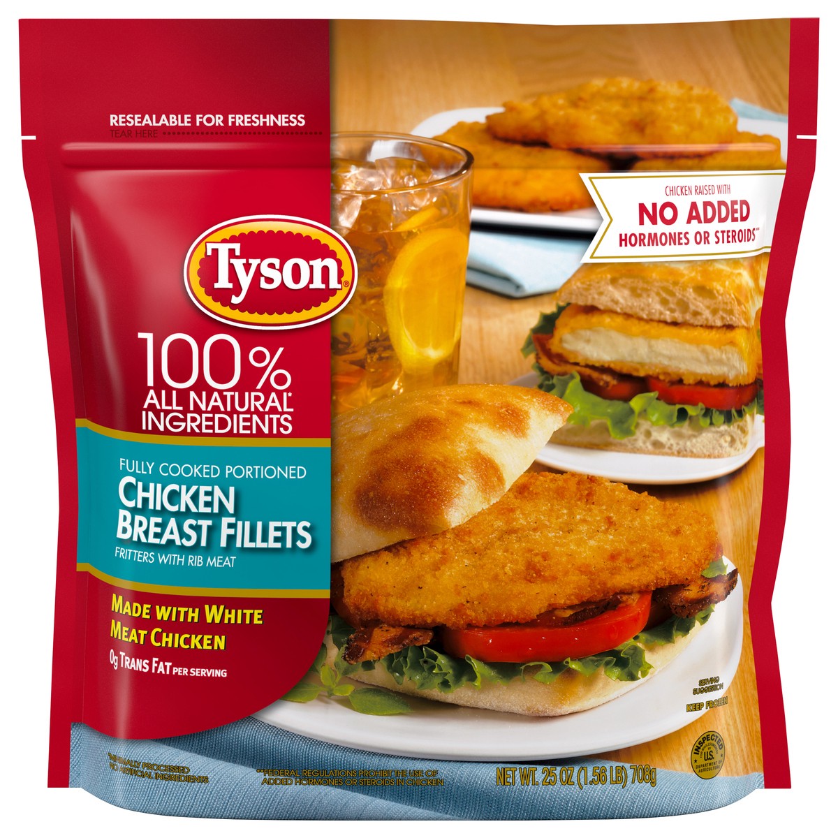 slide 1 of 9, Tyson Chicken Breast Fillets - Frozen - 25oz, 25 oz