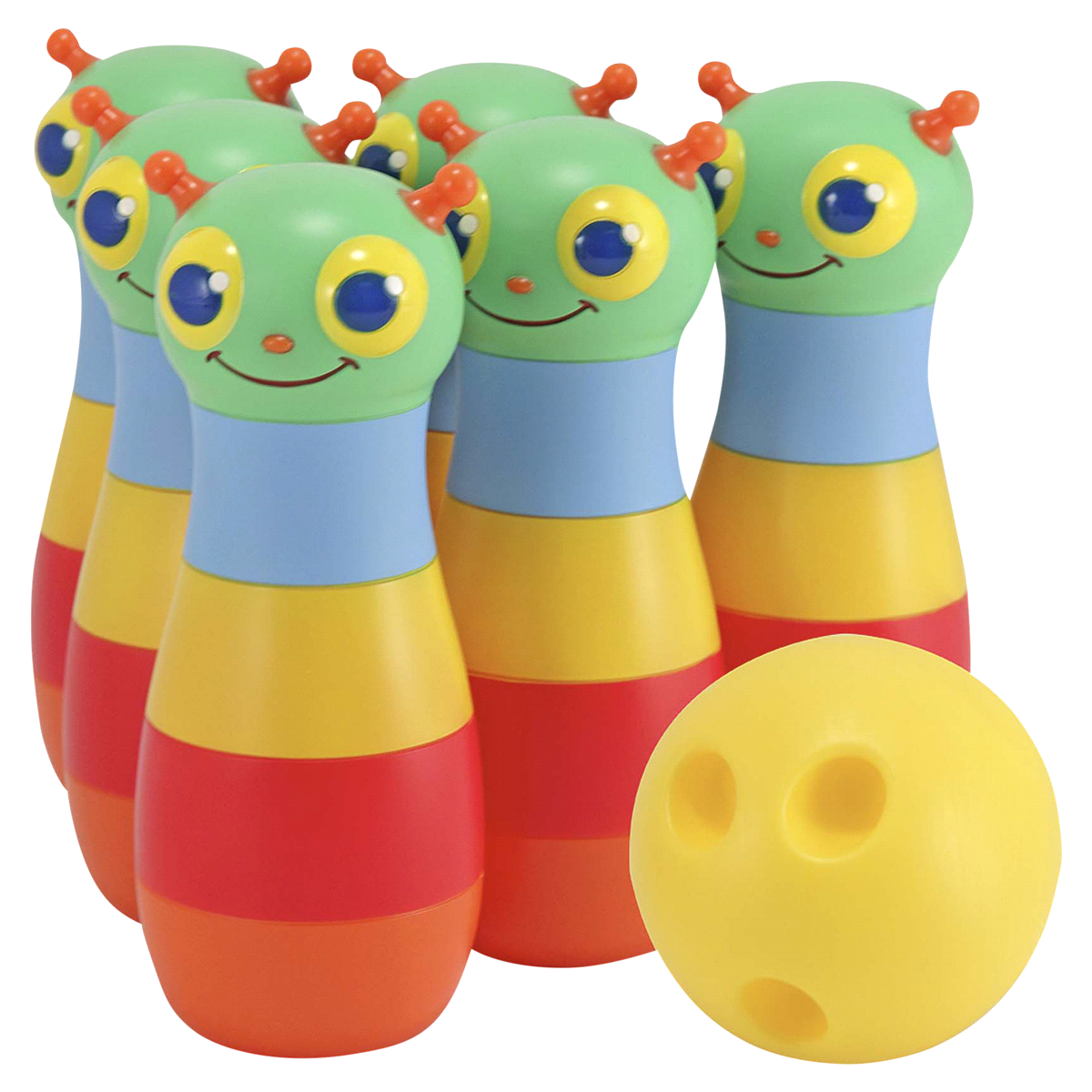 slide 1 of 1, Melissa & Doug Sunny Patch Happy Giddy Bowling Set With 6 Pins, Bowling Ball, And Storage Bag, 1 ct