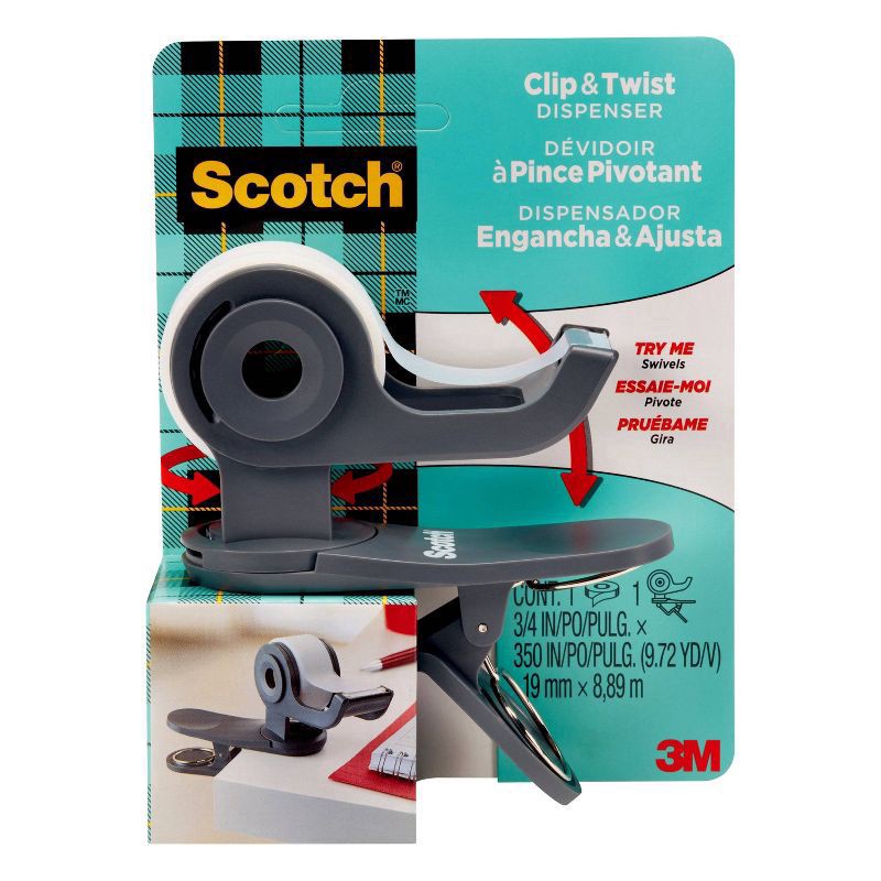 slide 1 of 15, Scotch Clip/Twist Dispenser 1 ea, 1 ct