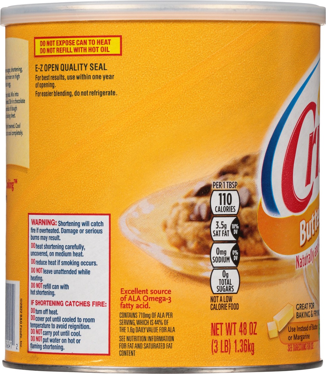 slide 10 of 14, Crisco Butter Flavor All-Vegetable Shortening, 48 oz